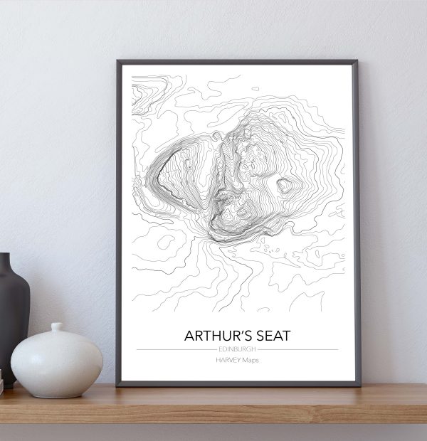 Contour Map Print Arthur's Seat - Image 3