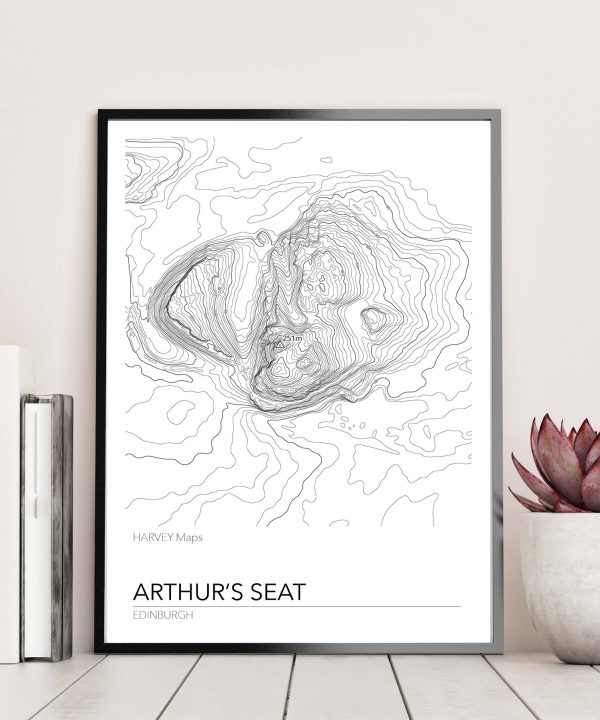 Contour Map Print Arthur's Seat - Image 2