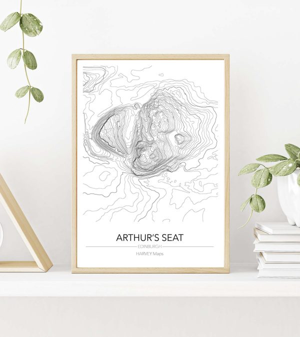 Contour Map Print Arthur's Seat - Image 4