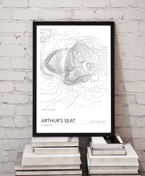 Contour Map Print Arthur's Seat - Image 5