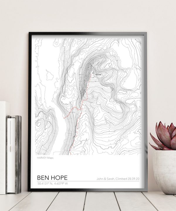 Contour Map Print Ben Hope - Image 2