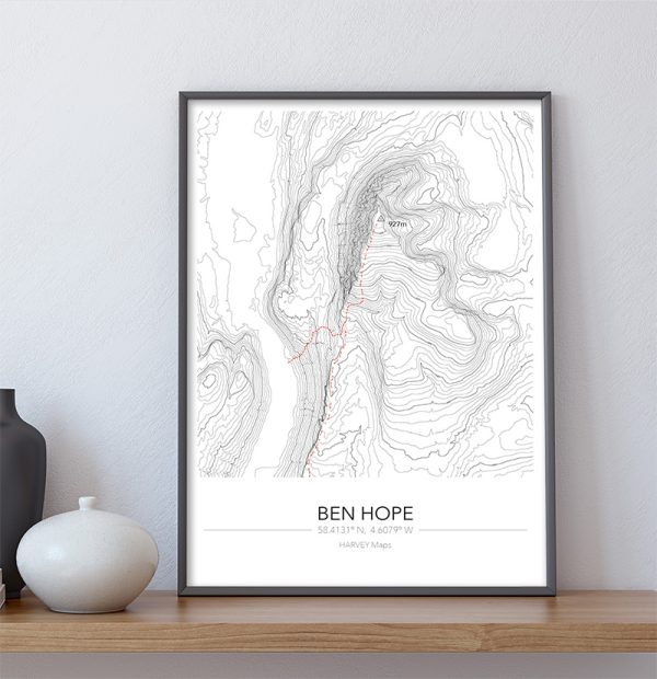 Contour Map Print Ben Hope - Image 3