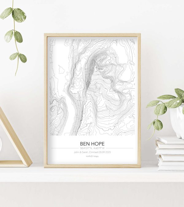 Contour Map Print Ben Hope - Image 4