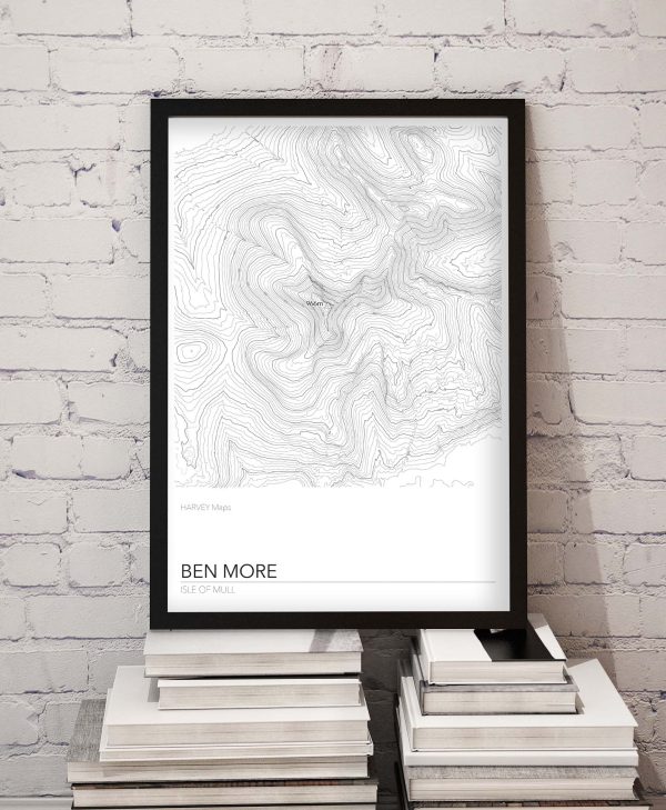 Contour Map Print Ben More, Mull - Image 5