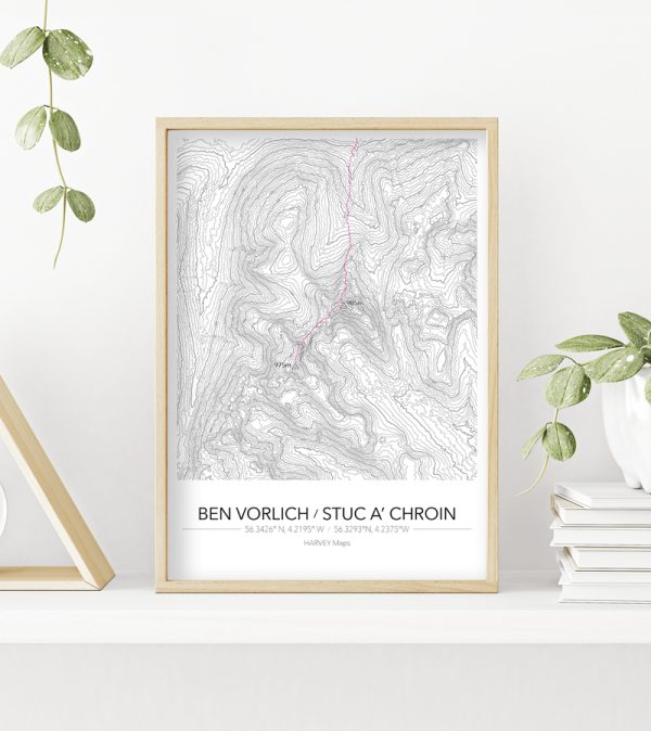 Contour Map Print Ben Vorlich & Stuc a' Chroin - Image 4