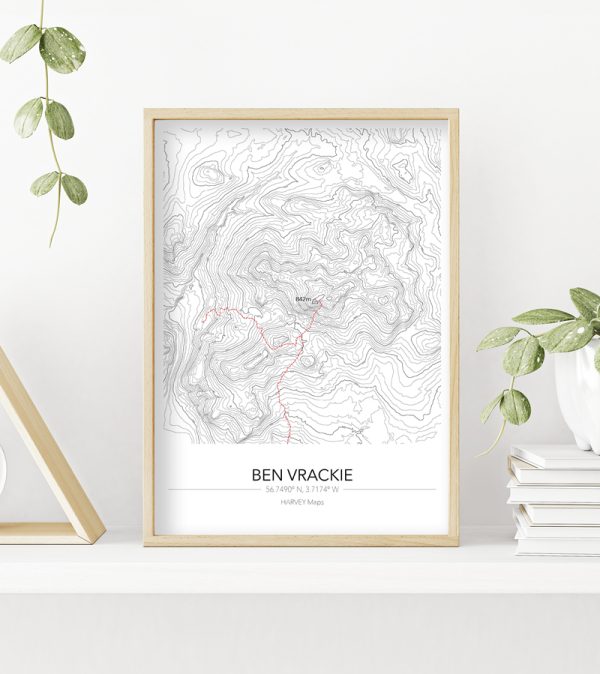 Contour Map Print Ben Vrackie - Image 4
