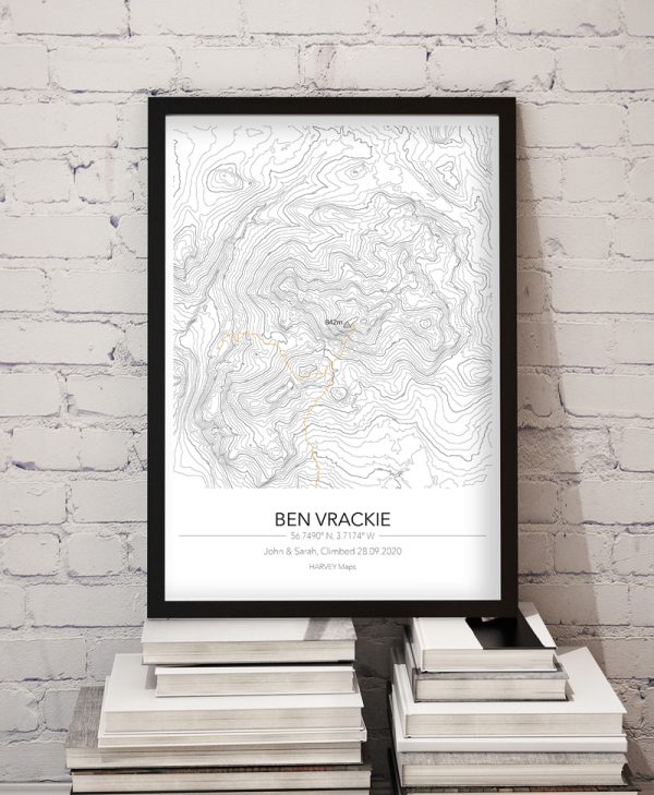 Contour Map Print Ben Vrackie - Image 5