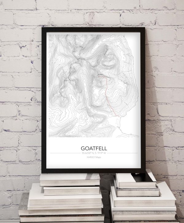 Contour Map Print Goatfell, Arran - Image 5