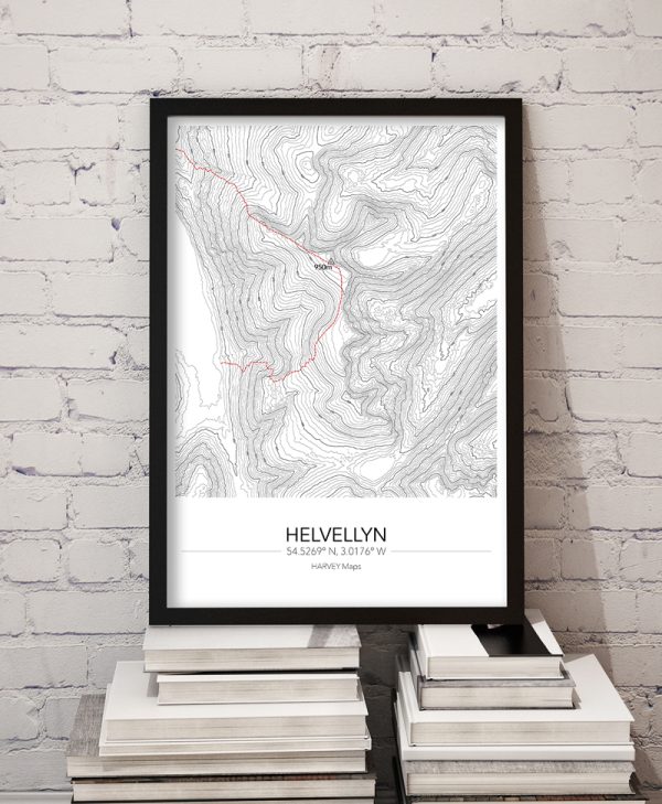 Contour Map Print Helvellyn - Image 5