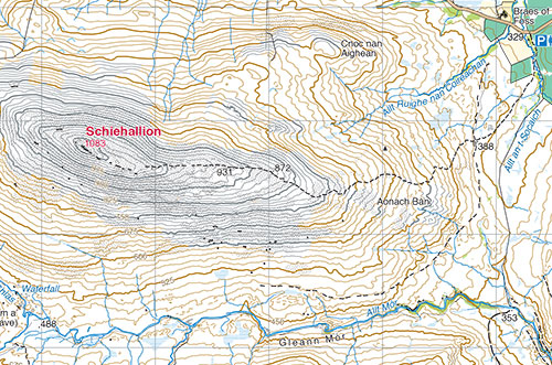 Schiehallion mountain contour mapping history
