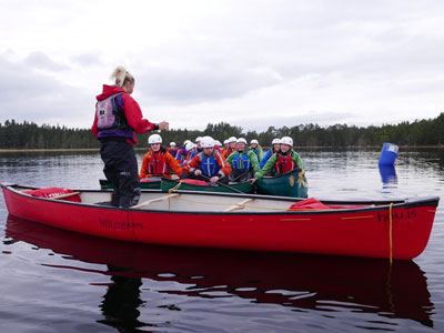 Outdoor instructor teaching